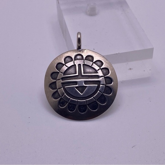 Hopi Sun Kachina Face Pendant ONLY NAVAJO Sterling Silver SG